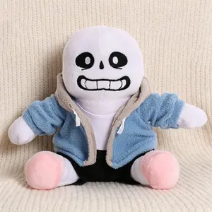 Soft Skeleton Doll Fun and Quirky Style for Bedroom Desktop Niche Collectible Ornament in Blue Jacket and Black Pants