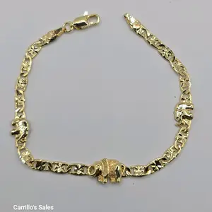 ELEPHANT'S bracelet gold-plated 7"inches fashion style