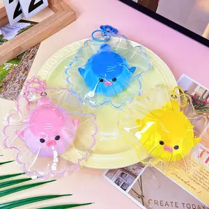 New Little Pufferfish Squishy Keychain, Food-Grade Silicone Cream Mud Texture Slow Rising Stress Relief Toy, Cute Bag Charm