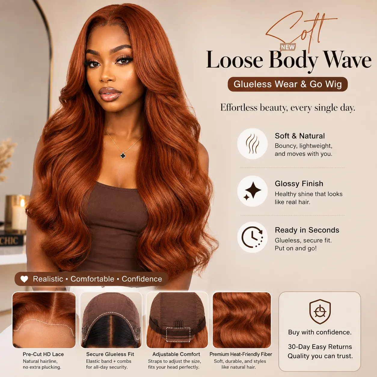 New wig never before worn Comparing the difference between a new and worn wig - YouTube main image 2