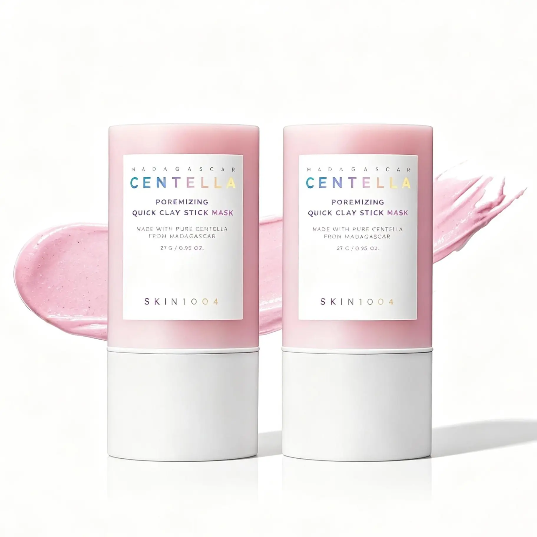 Madagascar Centella Poremizing Quick Clay Stick Face Mask (27g) - Centella Rich, Stick Format Quick Mask for Oily Skin, Pore Minimizer, Skin Repair, Calming Soothing Cleanser