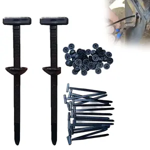 20 Pack Nylon Universal Cable Ties Buckle, Heavy Duty Self-Lock Zip Ties Holder with Pin&Button, Black Useful Cable Ties Buckles Tool for Car Repair