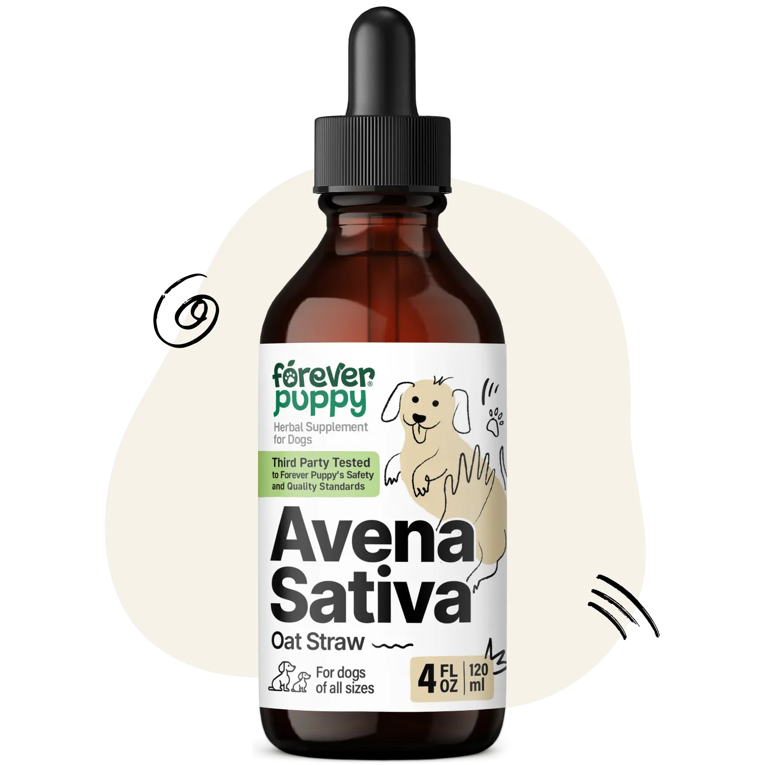 Avena Sativa Extract for Dogs - Oat Straw Herbal Drops for Calm & Relaxation Support - Pet Composure & Calming Care for Dogs w/Liquid Mood Support Supplement - 4 oz
