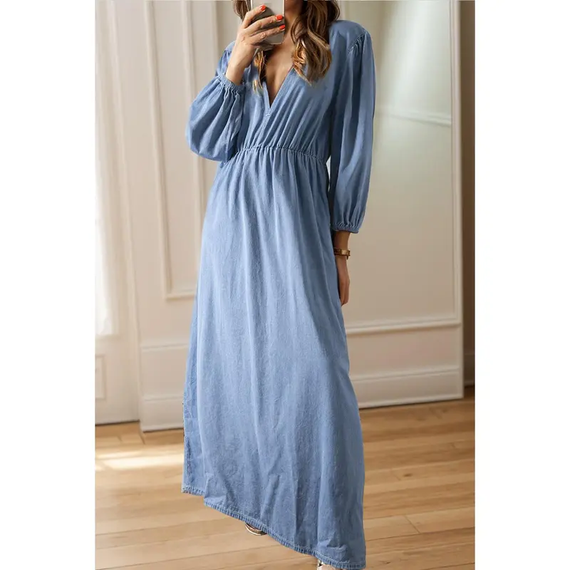 topshop long sleeve denim dress - TikTok Shop