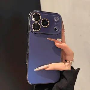 Soft Edge Crystal Lens Design Anti-Drop Phone Case, Compatible with iPhone 17 Pro Max 16 Pro Max 15 14 13 12 11 17, Protective Cover