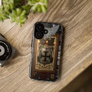 Warhammer 40k Black Templars Phone Case | "No Pity! No Remorse! No Fear!" Space Marine Banner Art | Premium Grimdark Gamer Accessory for  iPhone & Galaxy