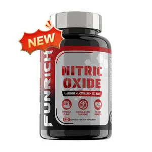 FUNRICH Nitric Oxide Supplement with L-Arginine, L-Citrulline & Beet Root - Energy, Muscle, Circulation & Heart Health - 120 Capsules