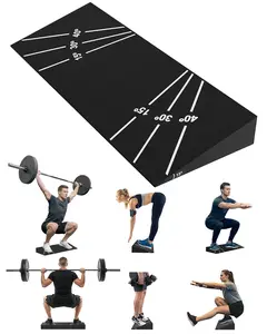Garvee Squat Wedge Block, Heel Elevated Slant Board With Stance Markers, Non-Slip One-Piece EVA Squat Ramp, 1000lb Capacity for Squats, Calf Raises and Home Gym Training