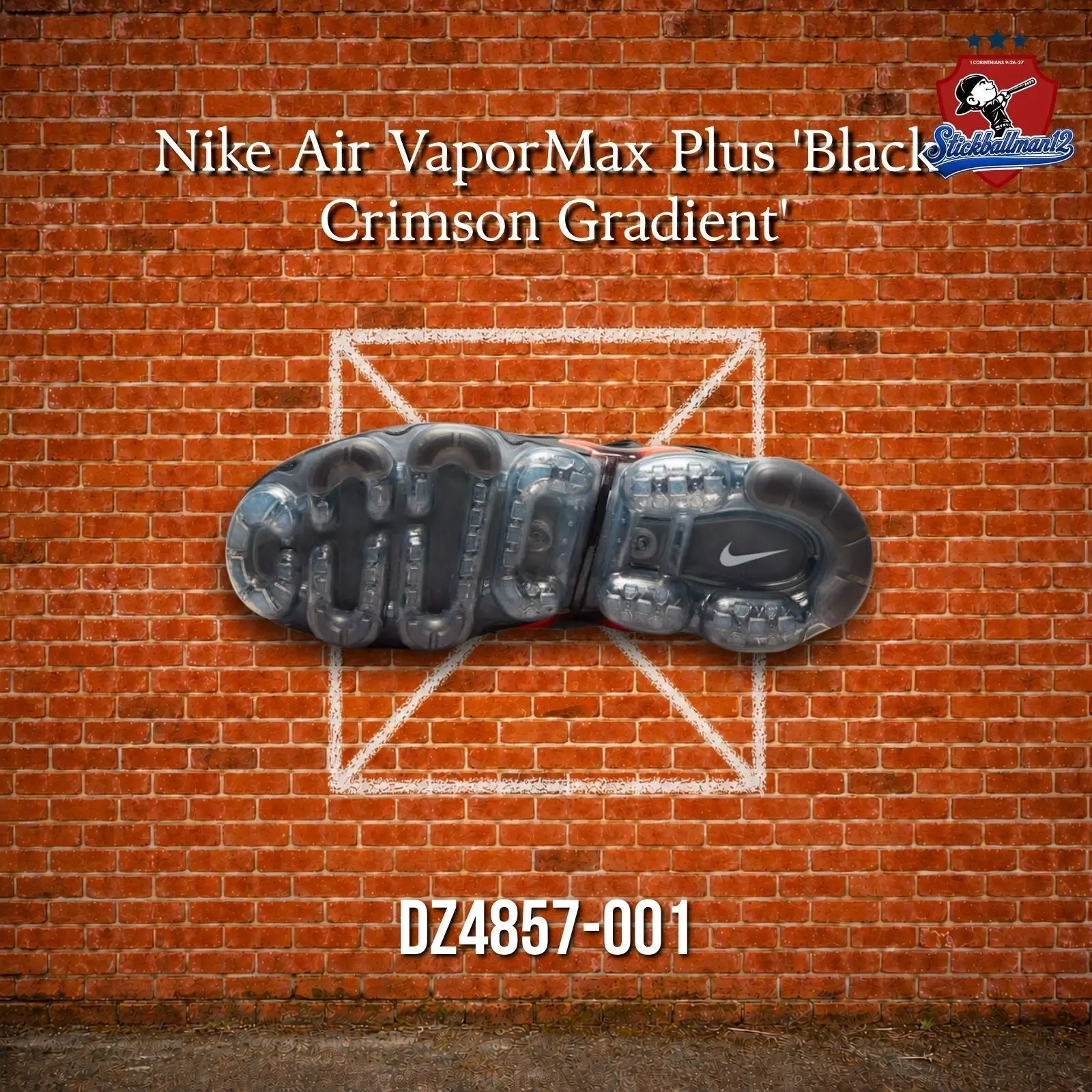 Nike Air VaporMax Plus 'Black Crimson Gradient' (DZ4857-001)
