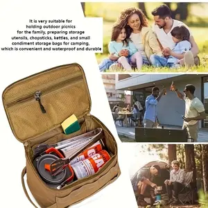 Outdoor Camping Cooking Gear Storage Bag Tool Kit, Tent Accessories and Wild BBQ Repair Kit, Ideal for Summer Beach Camping Travel Party