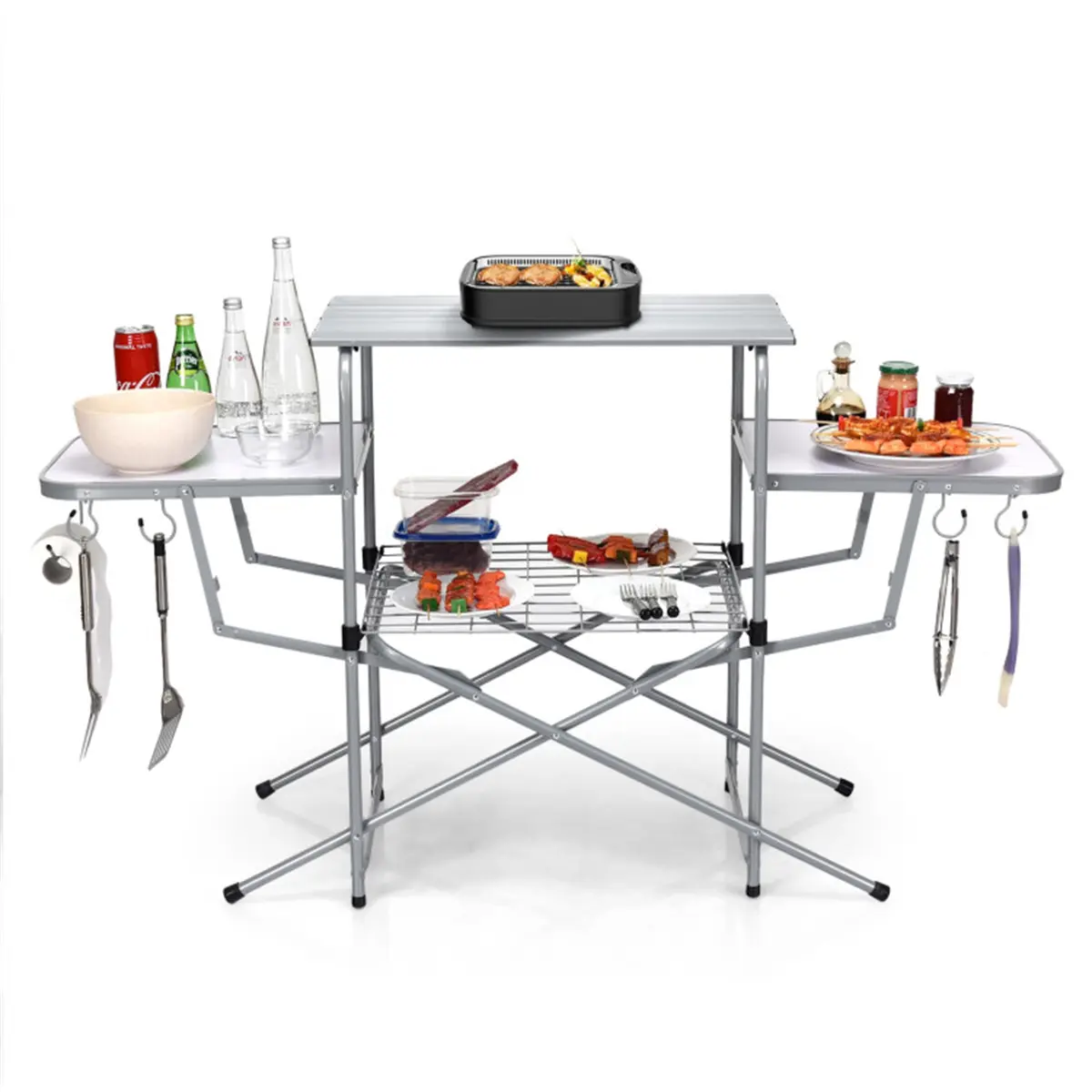 (Using high-quality and premium materials)Foldable Camping Kitchen,Large Space,Lightweight and Easy to Use