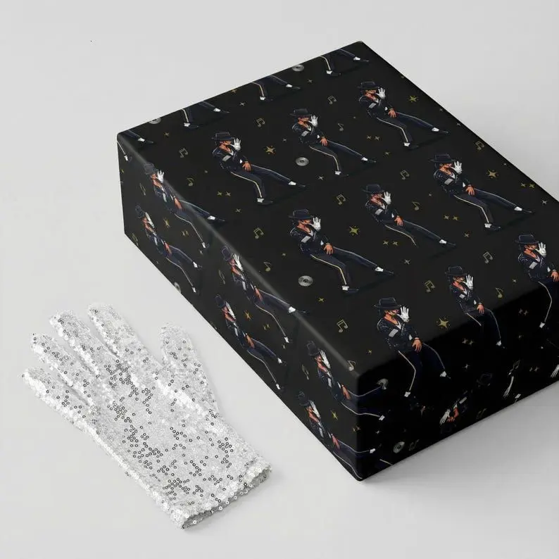 Michael Jackson Moonwalker Wrapping Paper, King of Pop Gift Wrap
