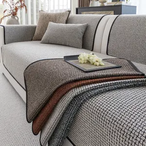 Chenille Sofa Cover, 1 Count Washable Pet-Friendly Sofa Cushion Cover, Breathable Soft Furniture Protector for Modular Sofas, Non-Slip Couch Cover for Dogs and Cats, All-Season Living Room Sofa Slipcover for Home Decor