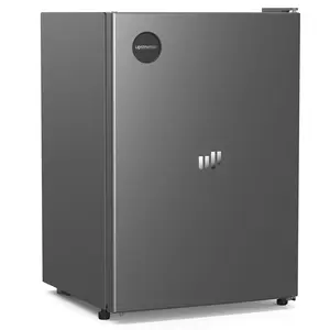 Upstreman 2.5 Cu.Ft Sleek Stainless Steel Mini Fridge - Household Appliances, Energy Star Certified, Adjustable Temperature Thermostat, Reversible Door, Compact Black Refrigerator-Freezer for Office, Dorm CR26 College Use, Portable Beverage Cooler