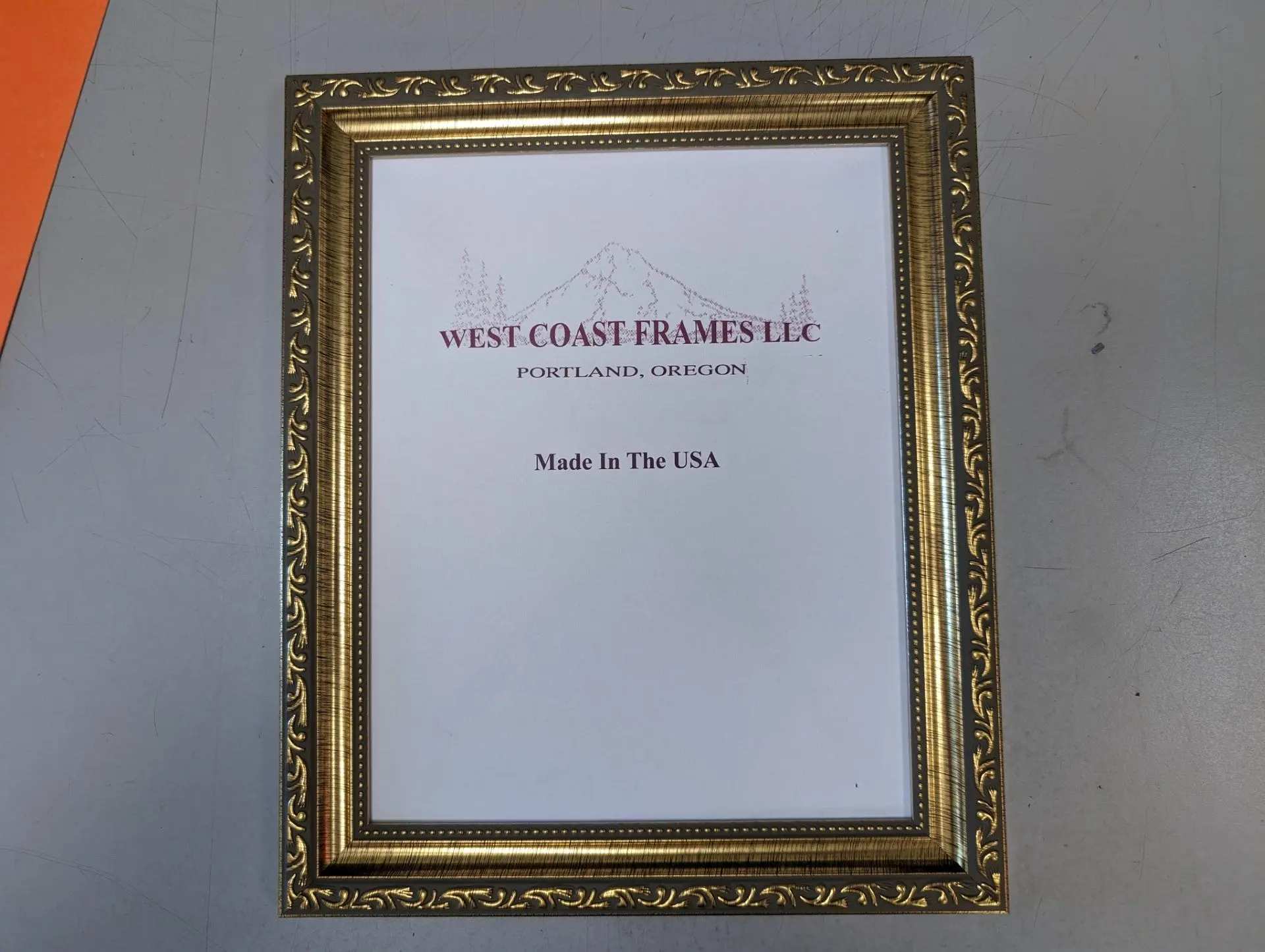 1107 Gold  Ornate Filagree 1-1/4" Poly Picture Frame