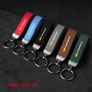 Car Styling Zinc Alloy Keyring, Suede Leather Keychain, Auto Accessories for Chevrolet Cruze, Aveo, Lacetti, Captiva, Chery Tiggo, Niva, Spark, Explorer