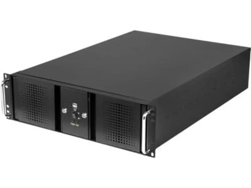 Athena Computer Power Corp. RM-DD3U36E808 3U Rackmount Black Steel Chassis with Filter, 3-Year Warranty, 6 x 5.25 in Compatibility, 80 Plus Bronze Certification