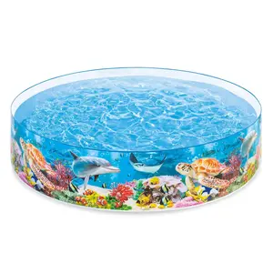 Intex Deep Sea Blue 8ft x 18in SnapSet Instant Above Ground Swimming Pool