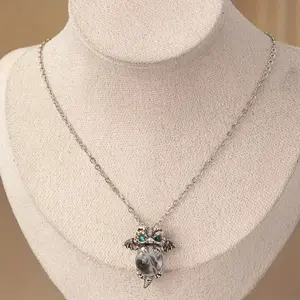 2026 New Cute Dragon Pendant Necklace, Blue/ Eyes, Vintage Design, Fashionable, Daily Wear, Perfect Gift， Birthday gifts,  holiday gifts, Birthday Gift Jewelry