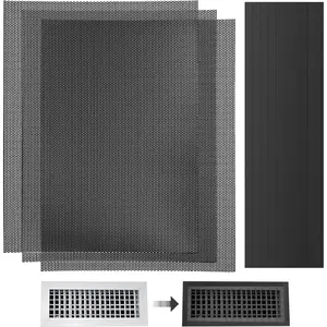 3Pack 400x300mm DIY Floor Vent Covers, PVC  Vent Covers Air Vent Screen Mesh AC Vent Mesh Cover Register Screen Cover for Floor Wall Ceiling Catch Debris Hair