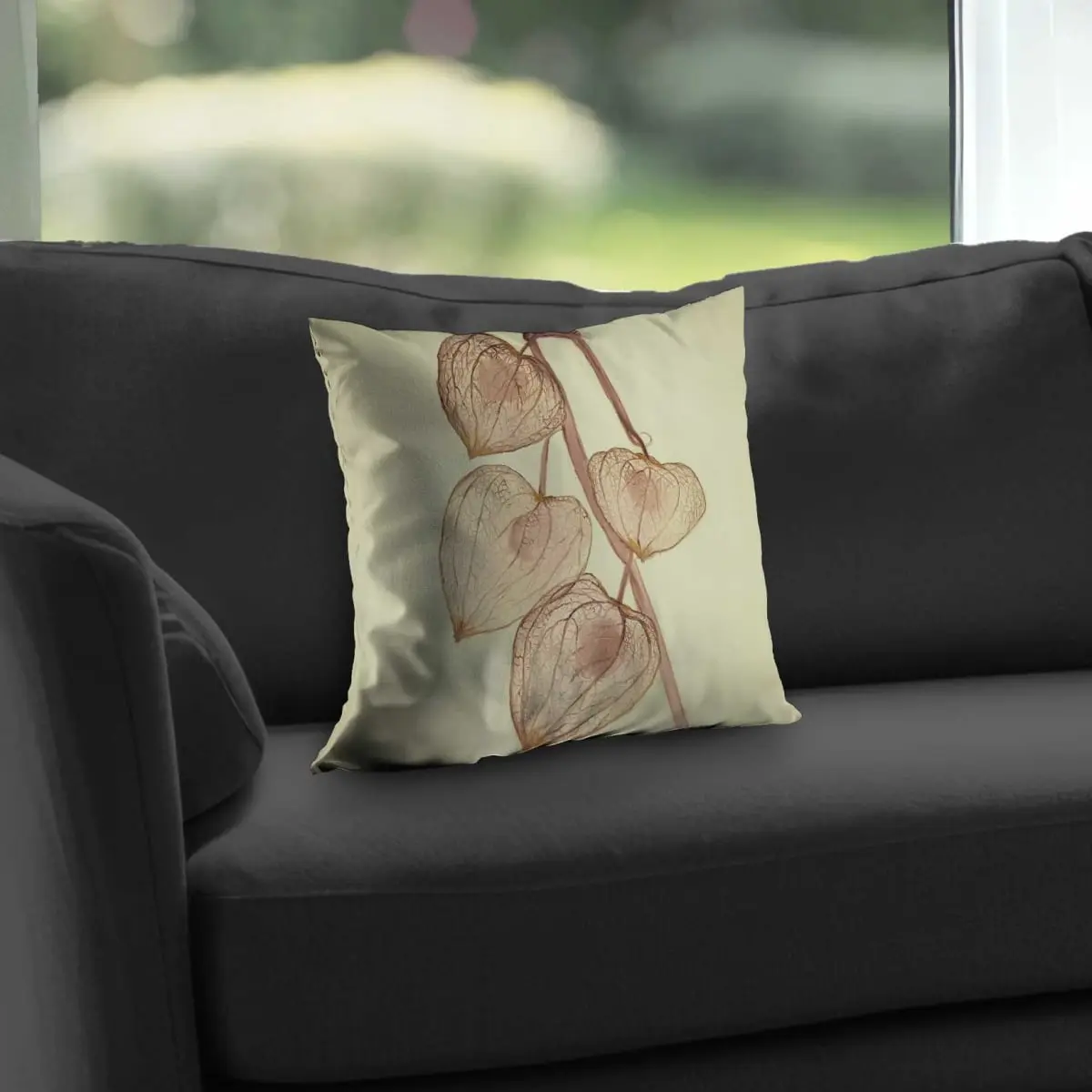 Begin Home Decor C1PC1414G2Q4AC 14 x 14 in. Growing Ground Cherries - Kitchen Hygge Poly Twill Throw