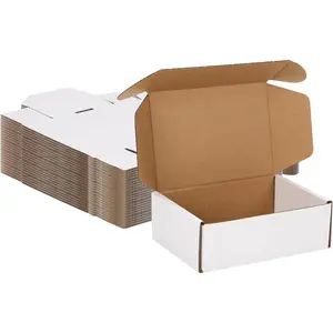 6x4x2 Inches Shipping Boxes Pack of 50, Small Corrugated Cardboard Box for Mailing Mailer Packing, White