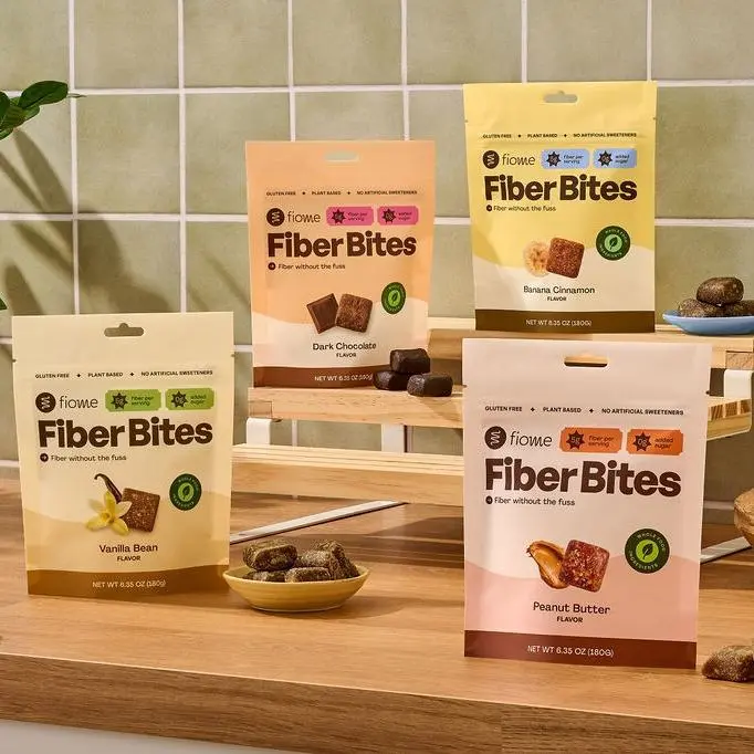 Fiome Fiber Bites - 5g Fiber Daily Chewable Snacks - All Natural, No Sugar Added - Supports Regularity & Gut Health