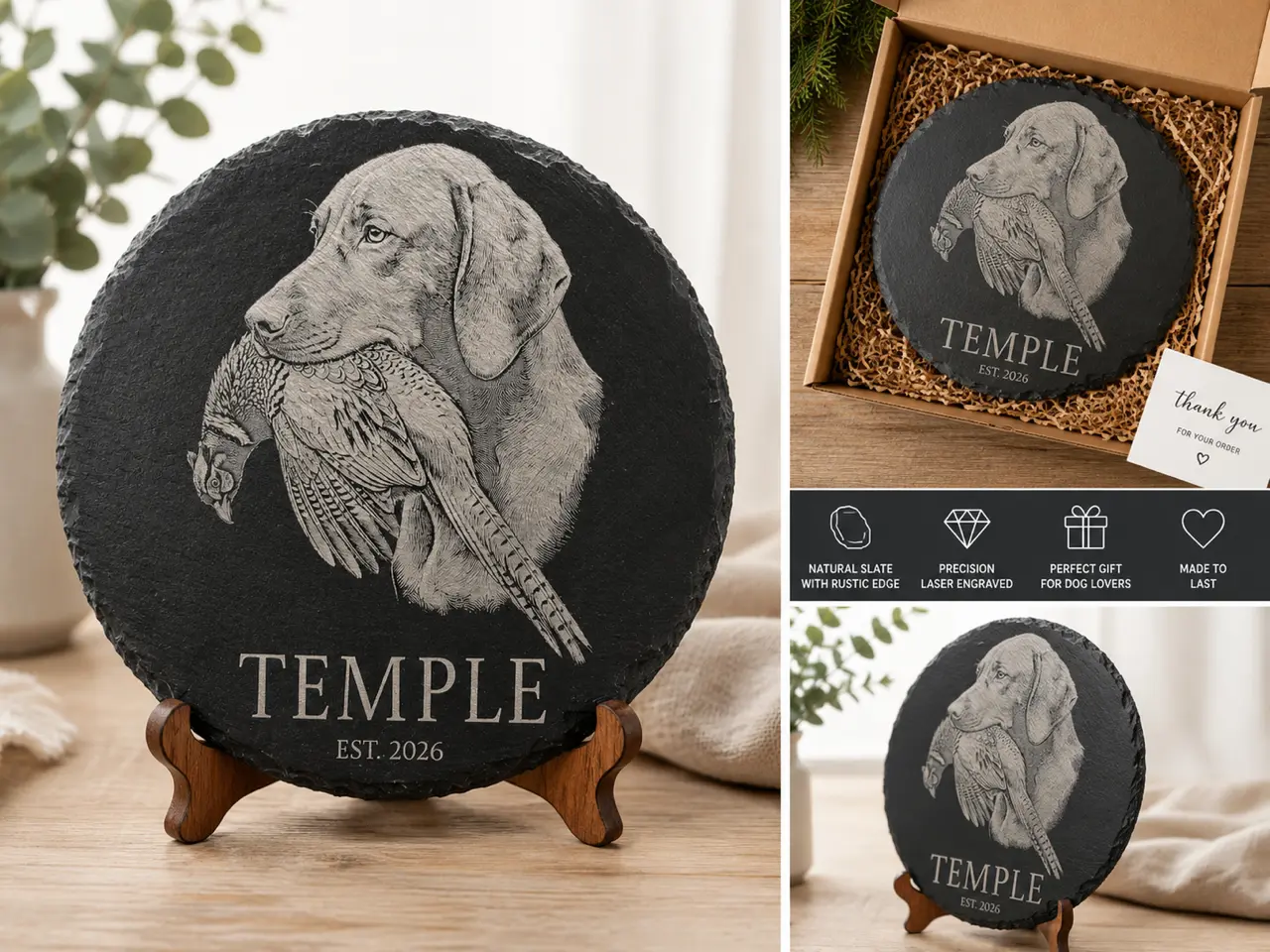 Laser engraved Personalized Slate