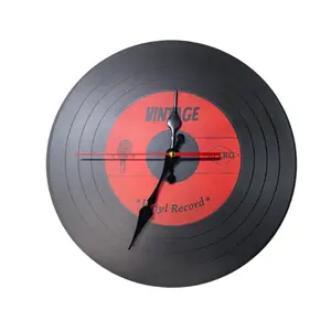Carastora 12-Inch Vinyl Record Wall Clock — Silent, Non-Ticking, Battery-Operated Round Wall Clock; Retro-Style Music Record Design, Ideal for Decorating Living Rooms, Bedrooms, Offices, and Music Studios — A Perfect "White Elephant" Gift