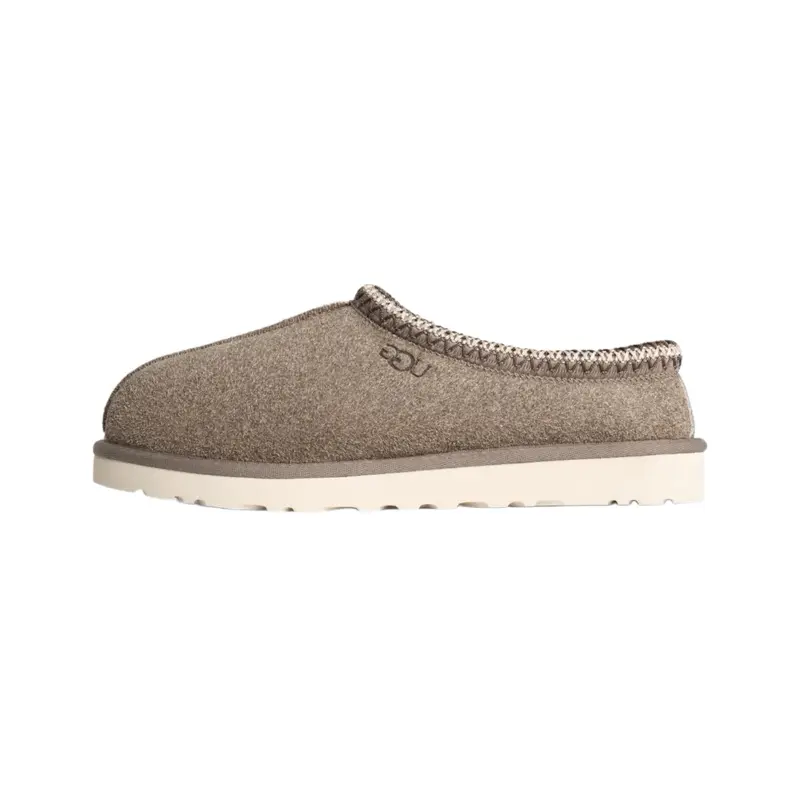 UGG Men's Tasman Shaggy Slipper in Smoke Plume - Premium Suede Casual Slippers with a Cozy Twist and Flat Sole