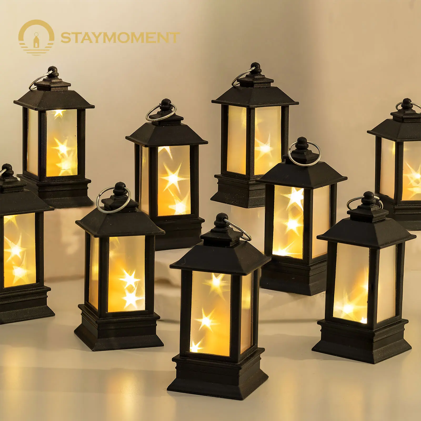 24-Piece Mini Starlight LED Lantern Set, Decorative Indoor Lighting for Tabletop Centerpieces, Halloween Lights, Home Party Decorations Supplies, Holiday Decorating