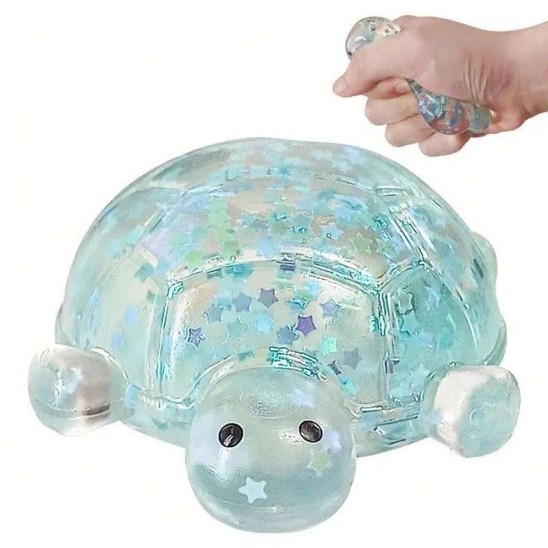 Sugar Turtle Squishies Toy - Shiny Sticky Casual Stress Relief Squeeze Item, Cool Gifts for Kids, Summer Fidget Option, Birthday & Party Present, Squishies Toys