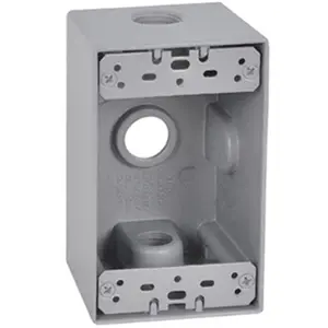 Hubbell Electrical DB50-3 Single Gang Deep Outlet Box- Gray