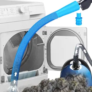 Dryer Vent Cleaner Kit, Flexible Dryer Lint Vacuum Attachment Compatible with Most Vacuum Cleaner, Blue