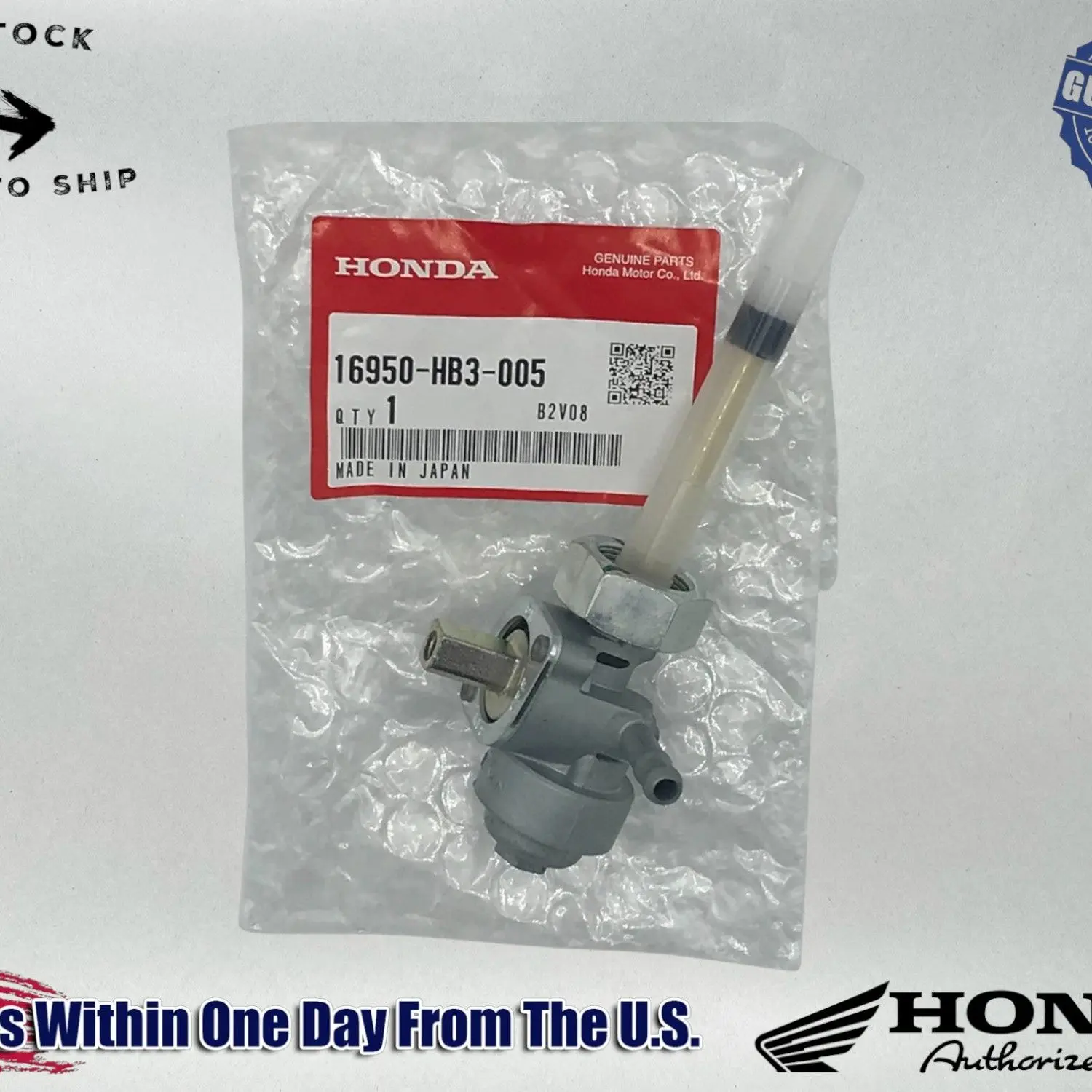 Honda OEM Petcock Fuel Filter Assembly 16950-HB3-005 - 86-88 TRX200 SX Fourtrax