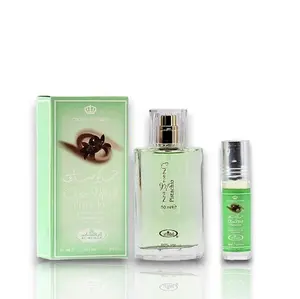 Al Rehab | Choco Musk Pistachio & Roll on Oil Bundle | Eau De Parfum | 50 ML - 1.6 oz | 10 ml - 0.2 fl oz Oil | Pistachio - Nut & Milk Notes