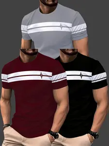 Men's Trendy Casual Three-Piece Short Sleeve Set