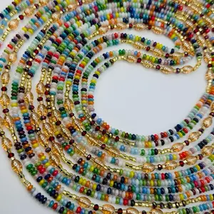 60 Inches Long Waistbeads - Beautifully Made for Your Beautiful Self - Multicolor Beaded Waist Chain for Stylish Outfits