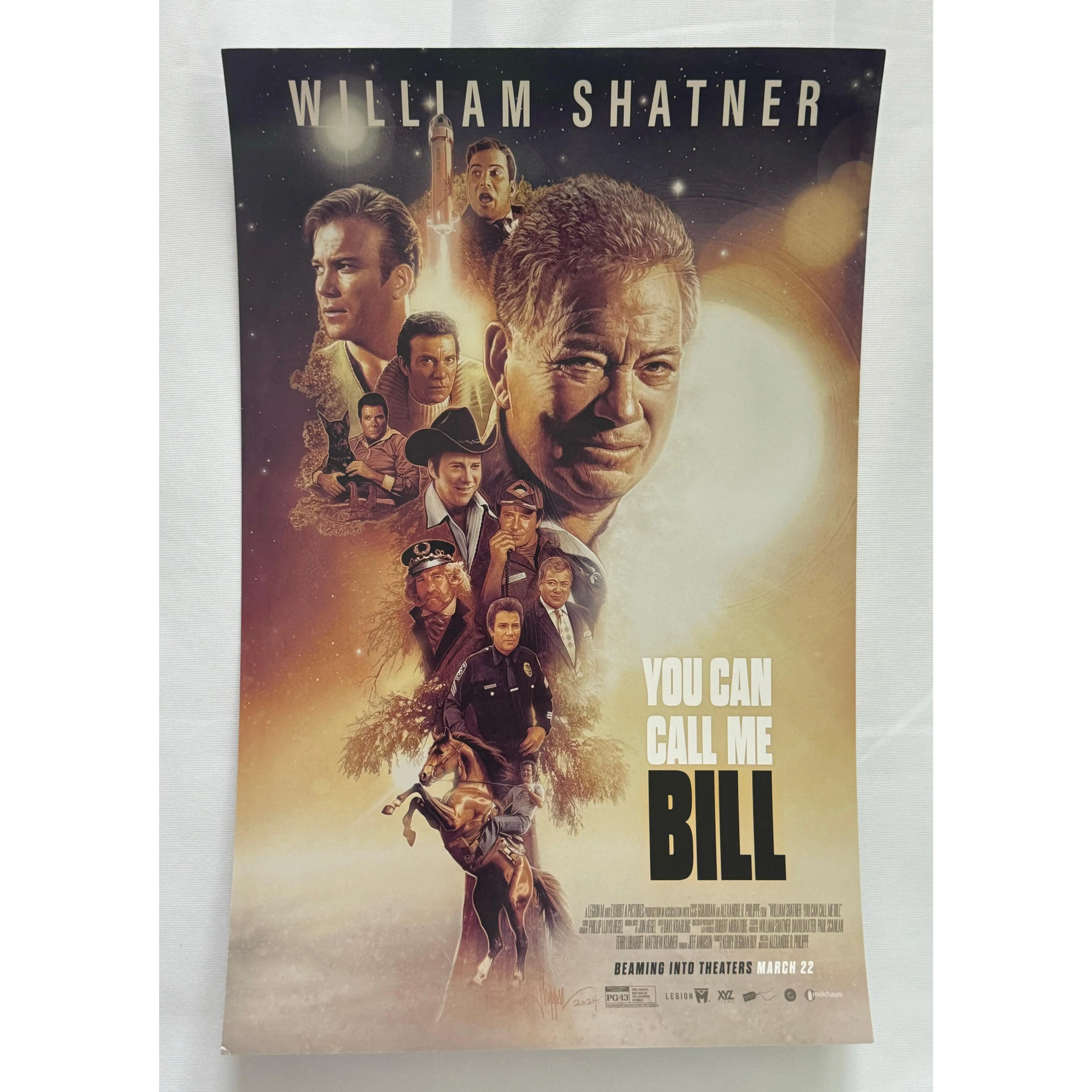 YOU CAN CALL ME BILL 11"x17" Original Promo Movie Poster MINT SDCC 2024 William Shatner B