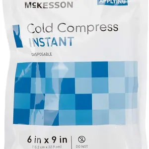 Instant Cold Pack, Disposable, 6 in x 9 in, 1 Count, 24 Packs, 24 Total