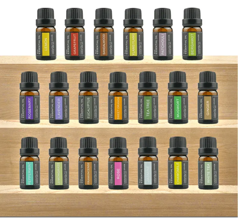 Aromatherapy Candle & Essential Oil Set | Ginger, Wormwood, Rose & Sandalwood Scents | Relaxing Fragrance Box