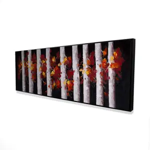 360 Stand Framed Canvas Wall Art Print, 16x48 in. Nature Photo with Border - White Bedroom Home Decor Decoration Artwork