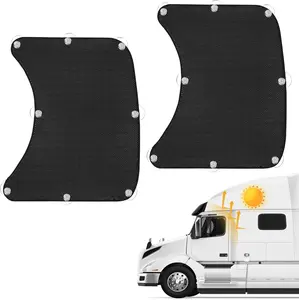2pcSemi Truck Side Window Sun Shade for Freightliner Volvo VNL International Trucks RV | Semi Truck Accessories, Sunshade UV Protection, Keep Interior Cool