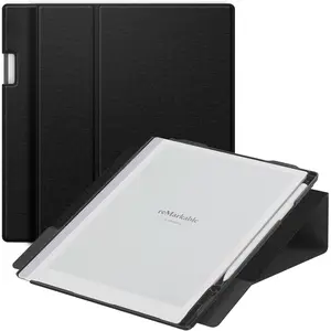 NT-CAS Cas for Rmarkabl 2 Papr Tablt- Multi-Viwing Adjustabl Folding Book Folio Covr - with Built-in Pn Holdr - for 10.3" 2020 Rlasd (Black)