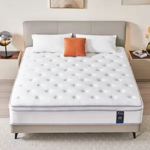 10-14 Inch Hybrid Mattress in a Box – Memory Foam & Pocket Spring, Medium Firm Ergonomic for Back Pain Relief & Side Sleepers, Twin/Full/Queen/King