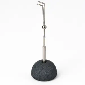 Adjustable Gem Holder Stand with Weighted Base, 3.25 Inch Metal Wire Display Stand for Loose Gemstones, Jewelry Inspection, Photography, Collectors & Jewelers