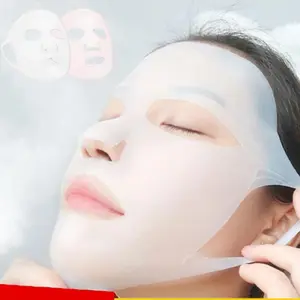 3D Silicone Facial Mask Cover Reusable Ear Hanging Anti-aging Moisturizing Face Shield Double Absorption Anti Evaporation Mask