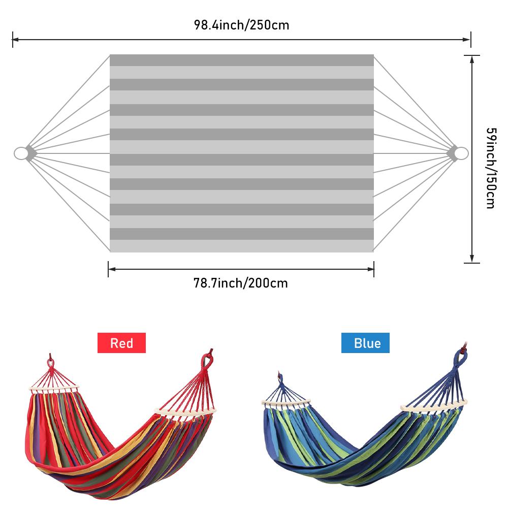 Cotton Camping Hammock 450lb Upgraded Thickened 320G Durable Canvas Fabric Single Hammocks , Camping Outdoor/Indoor Patio Backyard with Travel Bag Cotton Camping Hammock 450lb Upgraded Thickened 320G Durable Canvas Fabric Single Hammocks , Camping Outdoor/Indoor Patio Backyard with Travel Bag