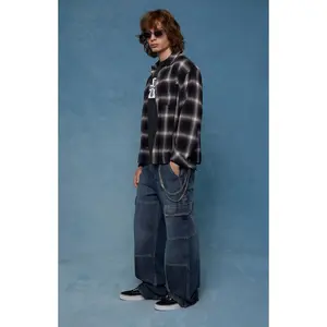 Pacsun Men's Blake Extreme Baggy Jeans Cargo Dark Blue