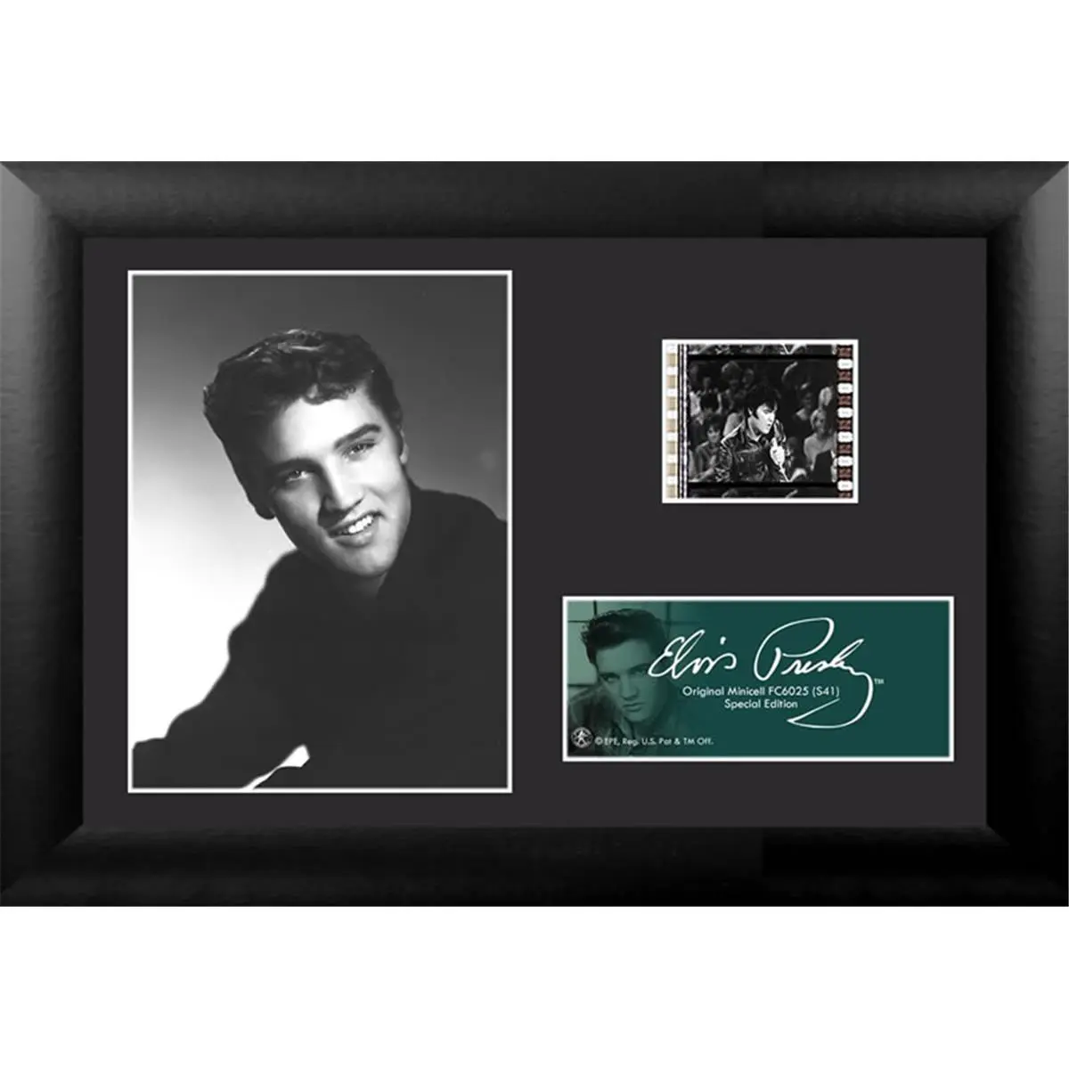 212 MAIN Elvis Presley S41 Real Film Framed Cell Collectible - 7x5 in MDF Photo Frame with Easel Back, Baby & Maternity Room Decor Collectible, Collectibles